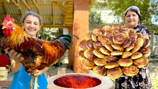 Traditional Dessert of Azerbaijan Cuisine SHOR GOGAL in Tandoor! Grandma's Secret Recipe