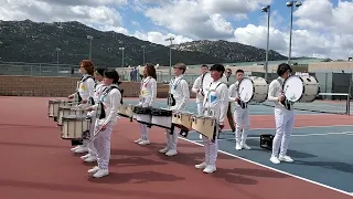 Glendora HS Drumline, Battery Warm Up, Great Oak 3/16/24