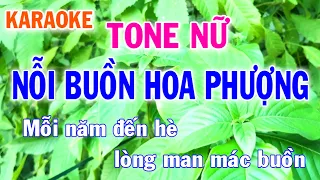 Karaoke Nỗi Buồn Hoa Phương Tone Nữ Nhạc Sống - Phối Mới Dễ Hát - Nhật Nguyễn