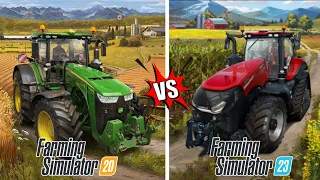 fs 20 vs fs 23 gameplay comparision | graphic comparison
