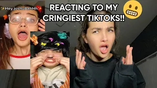 REACTING TO MY MOST CRINGIEST TIKTOKS IN THE WORLD!!