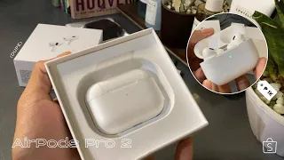 AirPods PRO 2nd gen unboxing I ☆ aesthetic ☆ (set up + testing)