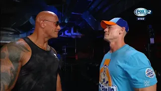 The Rock habla con John Cena en Backstage - WWE Smackdown 15/09/2023 (En Español)