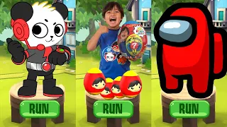 Tag with Ryan vs Among Us Rush - Combo Panda All Costumes All Vehicles All Characters Unlocked