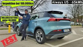 Aiways U5 65kWh: ERSTES bezahlbares Volks-Elektro-SUV!