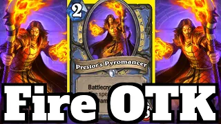 I Bet You've NEVER Seen This Card BEFORE! Prestor's Pyromancer OTK! | Hearthstone