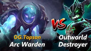 Topson mid Arc Warden vs Outworld Destroyer | First 10 minutes