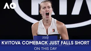 On This Day: Kvitova's Comeback Just Fall Short