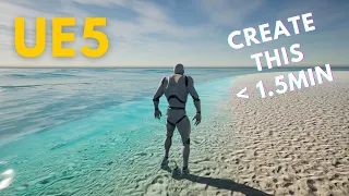 Unreal Engine 5 - Create a Beach in 1.5  mins