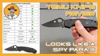 Spyderco Para 3 Lightweight from Temu? Real? Fake?