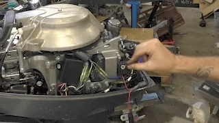 Charging a battery from an outboard