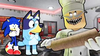 SONIC AND BLUEY VS ESCAPE PAPA PIZZA'S PIZZERIA IN ROBLOX