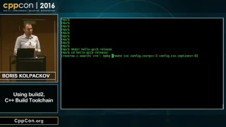 CppCon 2016: Boris Kolpackov “Using build2, C++ Build Toolchain"