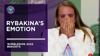 Elena Rybakina's Wimbledon Emotion #shorts