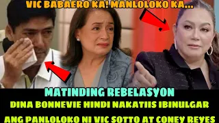 Dina Bonnevie Hindi Nakatiis Ibinulgar ang Panloloko ni Vic Sotto at Coney Reyes,Lmabas na ang Totoo