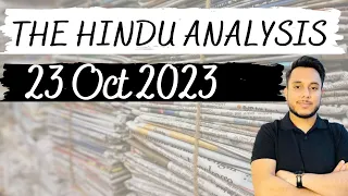 The Hindu Analysis | 23rd October 2023 | Current Affairs for UPSC | Sahil Saini