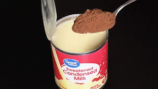 Only Condensed Milk and Cocoa! Quick Dessert in 5 Minutes!