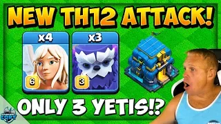 NEW YETI ATTACK WITH ONLY 3 YETIS! TH12 Yeti Smash Attack Strategy | Town Hall 12