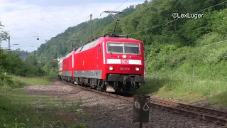 BR 120 Doppeltraktion mit einem InterCity in Saarbrücken-Scheidt