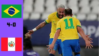 Brazil vs Peru 4-0 All Goals & Highlights | Copa América 2021
