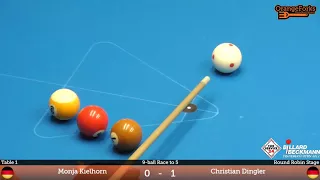 Monja Kielhorn (GER) v Christian Dingler (GER) | TOR SERVICE 24 / BILLARD BECKMANN Open 2017