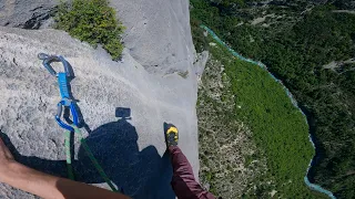 Grande Voie escalade - Gorges du Verdon - Pichenibule (200m, 7b+, 6b+ obl) - Avec guide