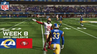 San Francisco 49ers vs Los Angeles Rams NFL Week 8 Simulation (Madden 23 Gameplay)