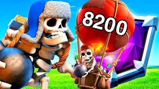 ГИГ Скелет бомбит 8200 кубков! Кошмар всех ТОП-игроков! / Clash Royale