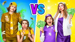 RICH VS BROKE Parenting Hacks! Rich Dad vs Poor Mom | Amazing Gadgets and Funny Moments