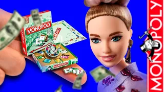 DIY Miniature MONOPOLY Game WITH BOX - DOLLHOUSE ACCESSORIES - TUTORIAL FOR LOL DOLLS