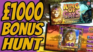 £1000 Bonus Hunt -  £2 Stakes - 8 Bonuses and some more Epic BIG WINS?? King Of Cats Goes BIG!!