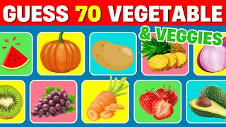 Guess 70 FRUITS and VEGETABLES in 3 seconds 🍌🥕🥔 70 Different Types of Fruit and Vegetables