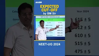 NEET 2024 Expected Cutoff by @ALLENBrajeshMaheshwari Sir | Minimum Marks to get GMC #neet2024