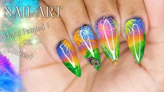 Watch Me Do Me Nails | Hand Painted Nail Art | Hard Builder Gel Fill-In Nails Tutorial