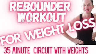 REBOUNDING WORKOUT FOR WEIGHT LOSS | REBOUNDER CIRCUIT STYLE | MINI TRAMPOLINE | REBOUNDER EXERCISES