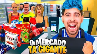 FIZ O MAIOR SUPERMERCADO DO YOUTUBE!! CONTRATEI OS PIORES FUNCIONÁRIOS(SUPERMARKET SIMULATOR)