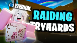 Raiding TRYHARDS in Da Hood + Keyboard ASMR! 💢 *THEY ACCUSED ME*