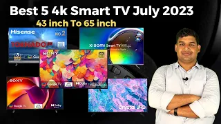 Best 5 4k Smart Tv July 2023 -  43 inch to 65 inch | 4K Smart Tv 30,000 to 90,000