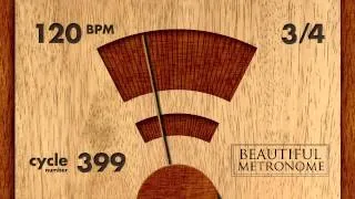 120 BPM 3/4 Wood Metronome HD