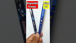 TRIMAX vs PILOT V7 l Which is Best ??#writingmania #pilotv7 #trimax #penreview #shorts #ytshort