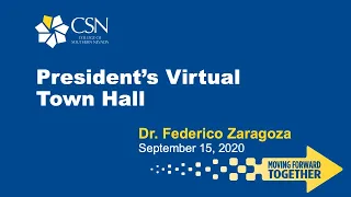 Faculty & Staff Virtual Town Hall September 15, 2020