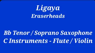 Ligaya - Bb Saxophone - C Instruments - Play Along  Sheet Music  Backing Track