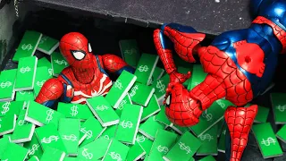 Figure Spider man and Gwen Stacy Bank Robbery Stop Motion