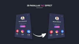 3D Tilt Parallax Effect | Javascript Mousemove Tilt.js Effect