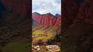 Ущелье Джеты-Огуз (Семь Быков) в Кыргызстане #горыкыргызстана #семьбыков #джетыогуз