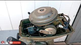 EVINRUDE / JOHNSON 3HP AND 4HP CARBURETOR CLEANING, COMPRESSION TEST AND IMPELLER REPLACING