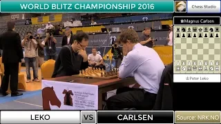 CARLSEN VS LEKO | WORLD BLITZ CHAMPIONSHIP 2016