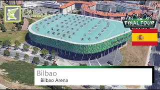 Bilbao Arena | Final 4 - Basketball Champions League 2022 | Google Earth 360° Rotation