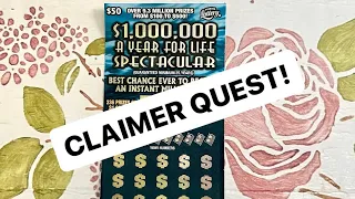 The quest for a winning $1,000,000 a year for life claimer Florida lottery ￼scratch off ticket!