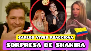 💥La Reacción de Carlos Vives A La Sorpresa De Shakira En Su Concierto En Miami | VÍDEO